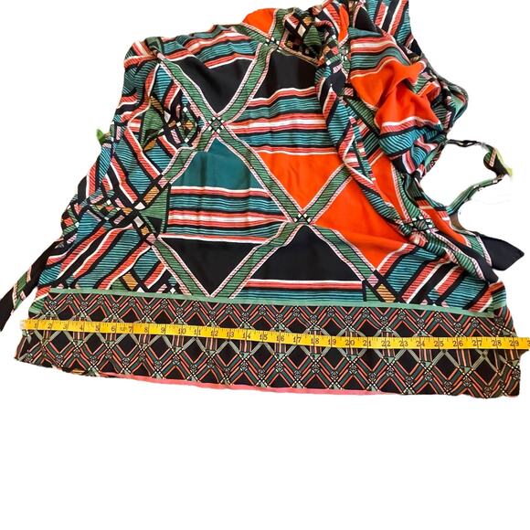 Fate Tie Back Strapless Taitha Jumpsuit Size Small Multi Geometric Tribal Womens - Picture 6 of 9